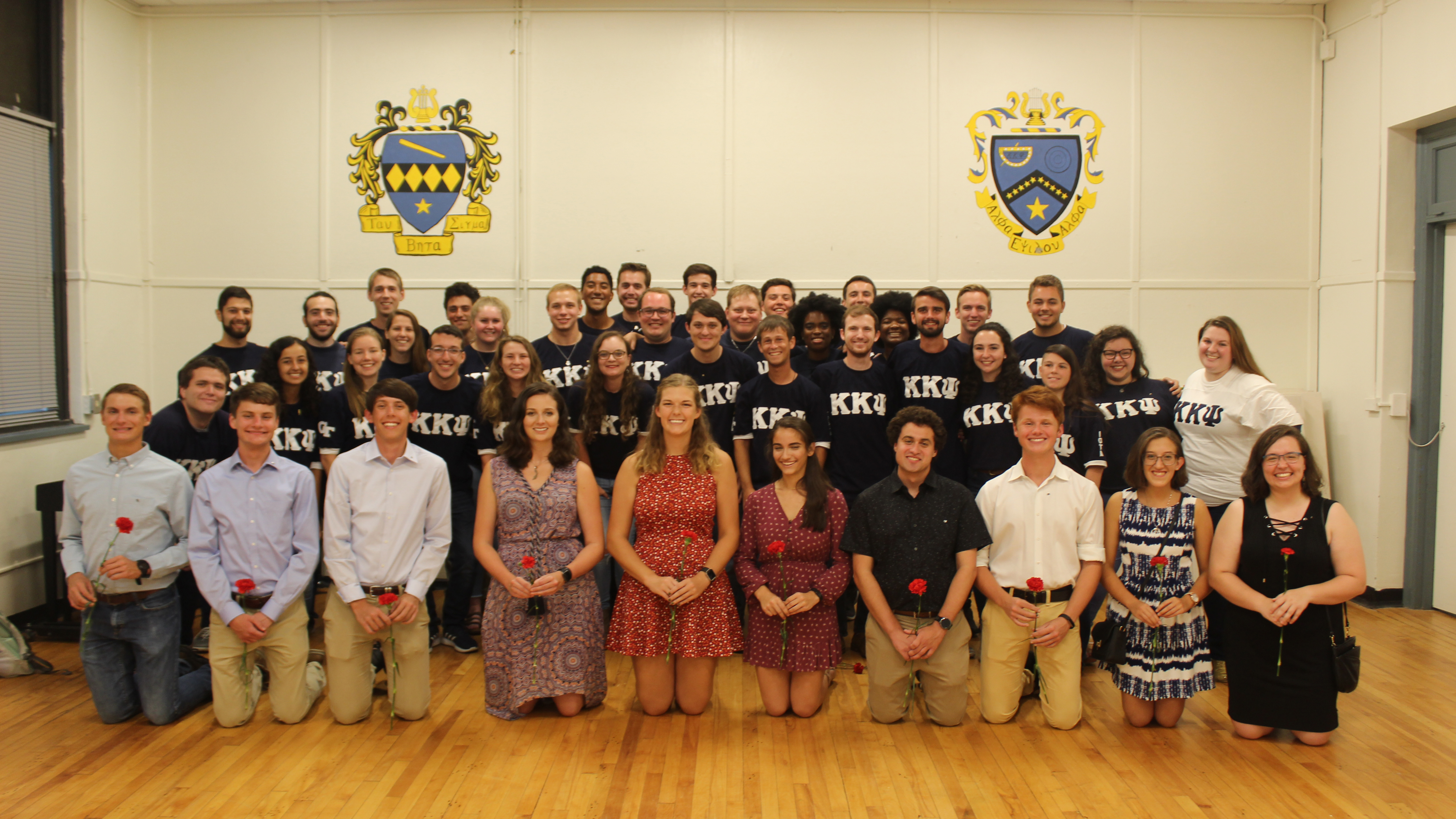 KKPsi students in a group posing for a photo.